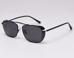 Men's Polarized Side Shields 'Rider' Metal Sunglasses