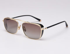 Men's Polarized Side Shields 'Rider' Metal Sunglasses