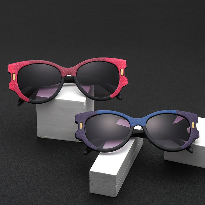 Women's Modern Round 'Ursula' Plastic Sunglasses