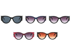 Women's Modern Round 'Ursula' Plastic Sunglasses