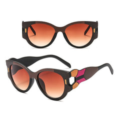 Women's Modern Round 'Ursula' Plastic Sunglasses