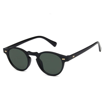 Unisex Retro Oval 'Groove' Plastic Sunglasses