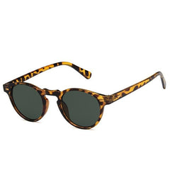 Unisex Retro Oval 'Groove' Plastic Sunglasses