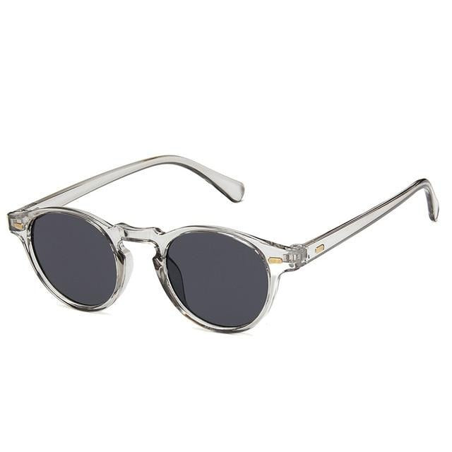 Unisex Retro Oval 'Groove' Plastic Sunglasses