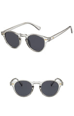 Unisex Retro Oval 'Groove' Plastic Sunglasses