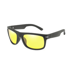 Men's Polarized Rectangular 'Grand Tour' Plastic Sunglasses