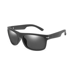 Men's Polarized Rectangular 'Grand Tour' Plastic Sunglasses