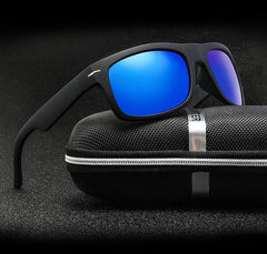 Men's Polarized Rectangular 'Grand Tour' Plastic Sunglasses