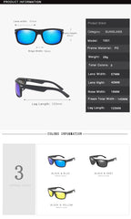 Men's Polarized Rectangular 'Grand Tour' Plastic Sunglasses