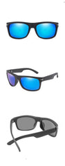 Men's Polarized Rectangular 'Grand Tour' Plastic Sunglasses