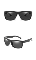 Men's Polarized Rectangular 'Grand Tour' Plastic Sunglasses