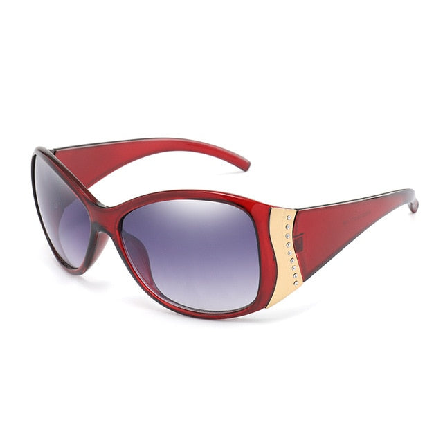 Women's Oversized Round 'Supa Fly' Plastic Sunglasses