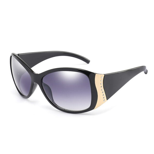 Women's Oversized Round 'Supa Fly' Plastic Sunglasses