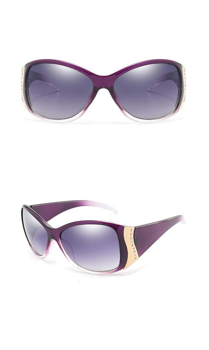 Women's Oversized Round 'Supa Fly' Plastic Sunglasses