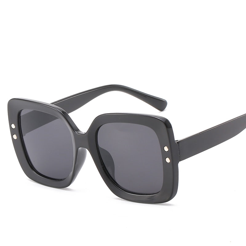 Women's Oversized Square 'Hilton' Pastic Sunglasses