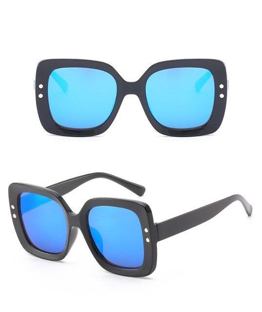 Women's Oversized Square 'Hilton' Pastic Sunglasses