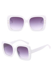 Women's Oversized Square 'Hilton' Pastic Sunglasses