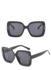 Women's Oversized Square 'Hilton' Pastic Sunglasses