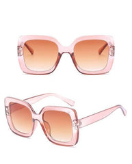 Women's Oversized Square 'Hilton' Pastic Sunglasses