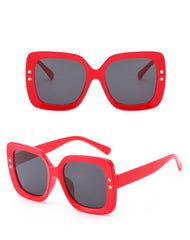 Women's Oversized Square 'Hilton' Pastic Sunglasses