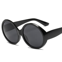 Women's Oversized Round 'Wonka' Plastic Sunglasses