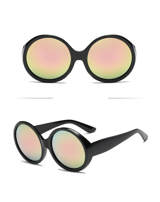 Women's Oversized Round 'Wonka' Plastic Sunglasses