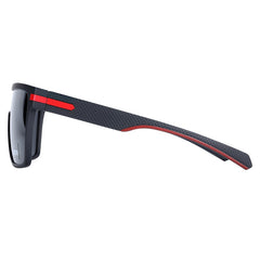 Men's Oversized Polarized Rectangle 'Cristiano' Plastic and Titanium Sunglasses