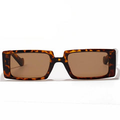 Women's Rectangular 'Editor in Chief' Plastic Sunglasses