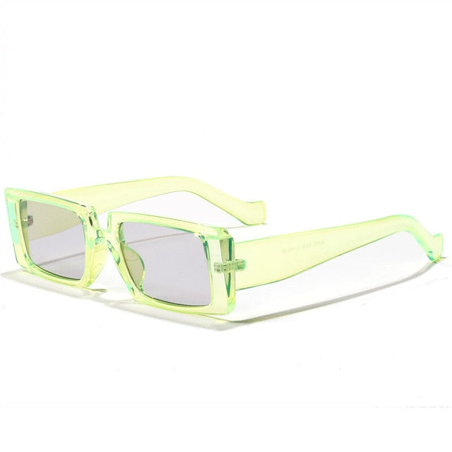 Women's Rectangular 'Editor in Chief' Plastic Sunglasses