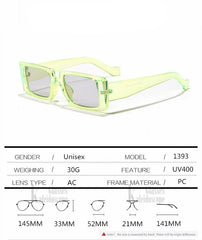 Women's Rectangular 'Editor in Chief' Plastic Sunglasses