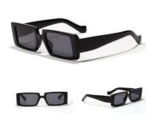 Women's Rectangular 'Editor in Chief' Plastic Sunglasses