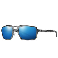 Men's Rectangular 'Tiburon' Poly Carbonate Polarized Sunglasses