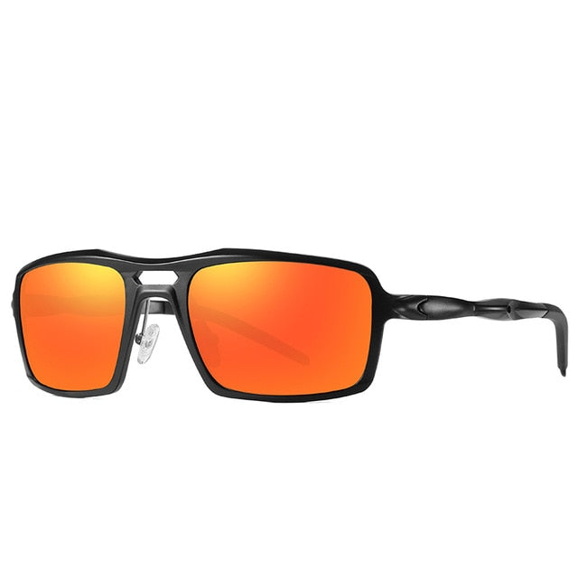 Men's Rectangular 'Tiburon' Poly Carbonate Polarized Sunglasses