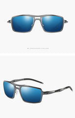 Men's Rectangular 'Tiburon' Poly Carbonate Polarized Sunglasses