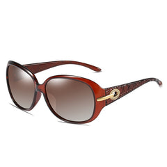 Women's Oversized Polarized Round 'Roma' Plastic Sunglasses