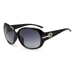 Women's Oversized Polarized Round 'Roma' Plastic Sunglasses