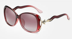 Women's Oversized Round Polarized 'Venice' Plastic  Sunglasses