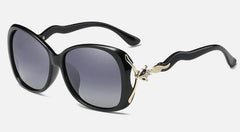 Women's Oversized Round Polarized 'Venice' Plastic  Sunglasses