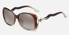 Women's Oversized Round Polarized 'Venice' Plastic  Sunglasses