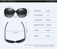 Women's Oversized Polarized Round 'Roma' Plastic Sunglasses