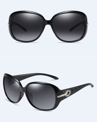 Women's Oversized Polarized Round 'Roma' Plastic Sunglasses