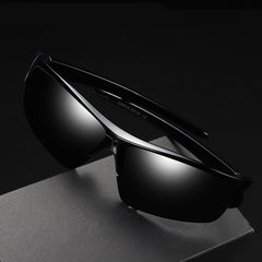 Men's Semi Rimless Sports 'Criterium' Plastic Sunglasses