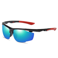 Men's Semi Rimless Sports 'Criterium' Plastic Sunglasses