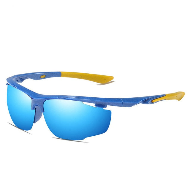 Men's Semi Rimless Sports 'Criterium' Plastic Sunglasses