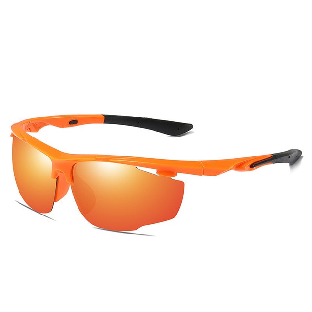Men's Semi Rimless Sports 'Criterium' Plastic Sunglasses
