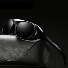 Men's Polarized Oval 'Hancock' Plastic Sunglasses