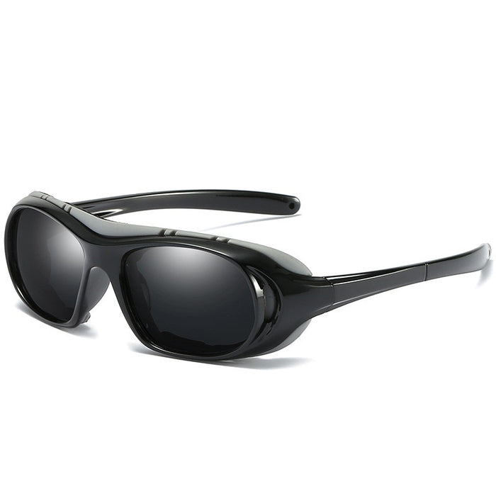 Men's Polarized Oval 'Hancock' Plastic Sunglasses