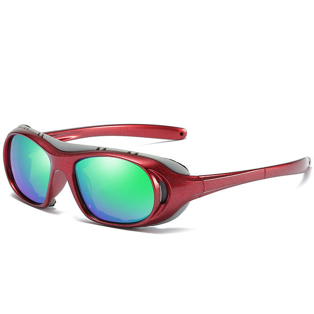 Men's Polarized Oval 'Hancock' Plastic Sunglasses