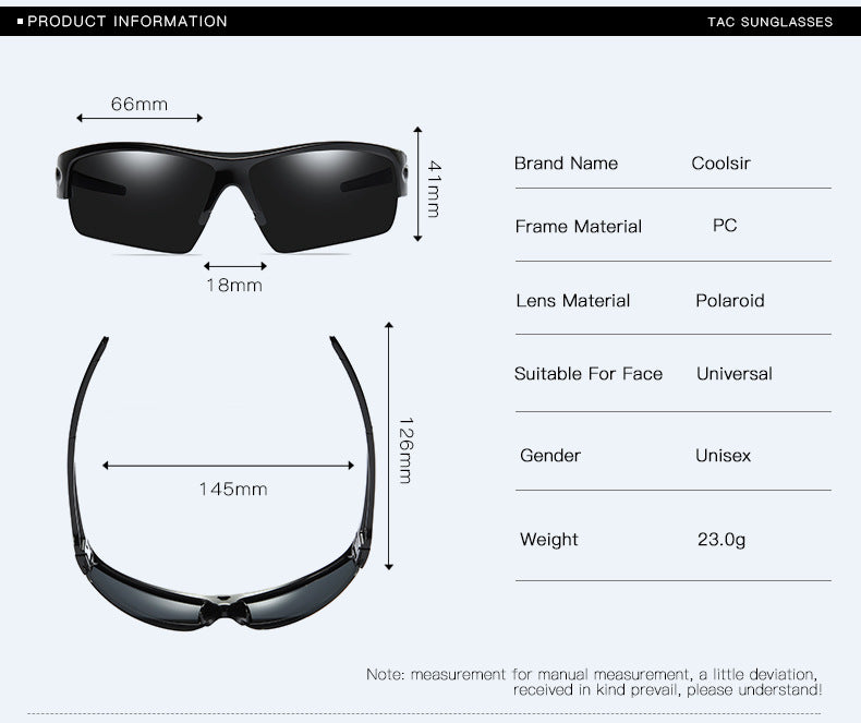 Men's Semi Rimless Sports 'Criterium' Plastic Sunglasses