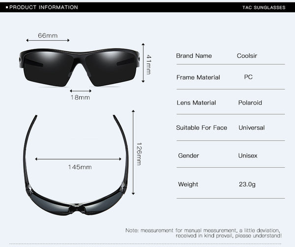 Men's Semi Rimless Sports 'Criterium' Plastic Sunglasses